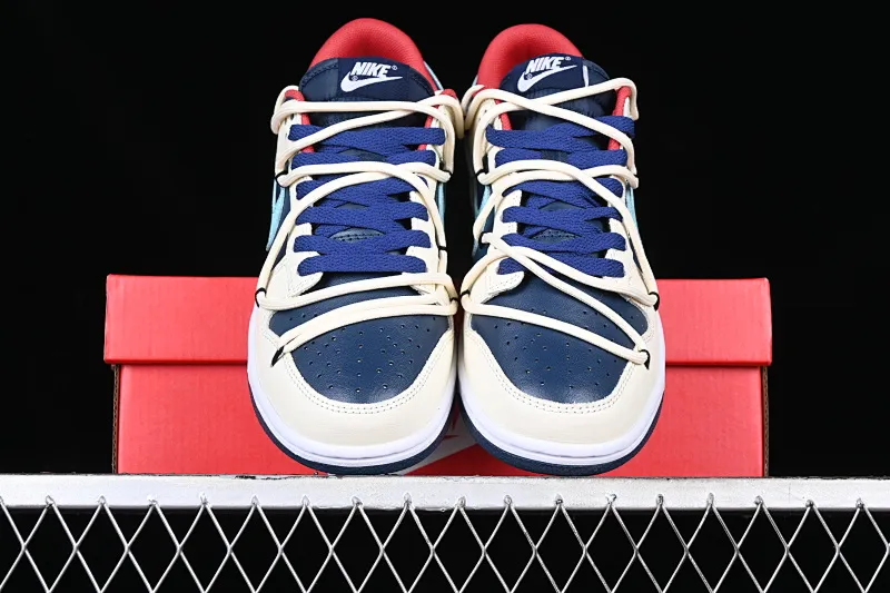 All categories Nk SB Dunk series Nk SB Dunk Low low-top sneakers Nk Dunk Low Retro customized version of deconstructed strappy low-top casual sneakers DD1503-602